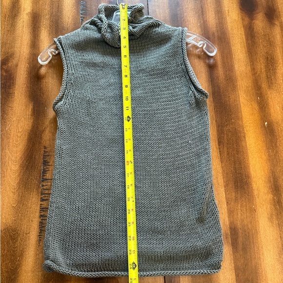 Jigsaw Sleeveless Olive Green Small cowl Neck Sweater - Picture 7 of 8